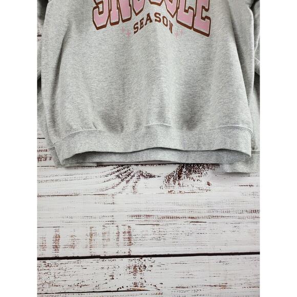 Gildan Heavy Blend Snuggle Season Sweatshirt XL Womens Gray Pullover Crew Neck - Picture 3 of 6